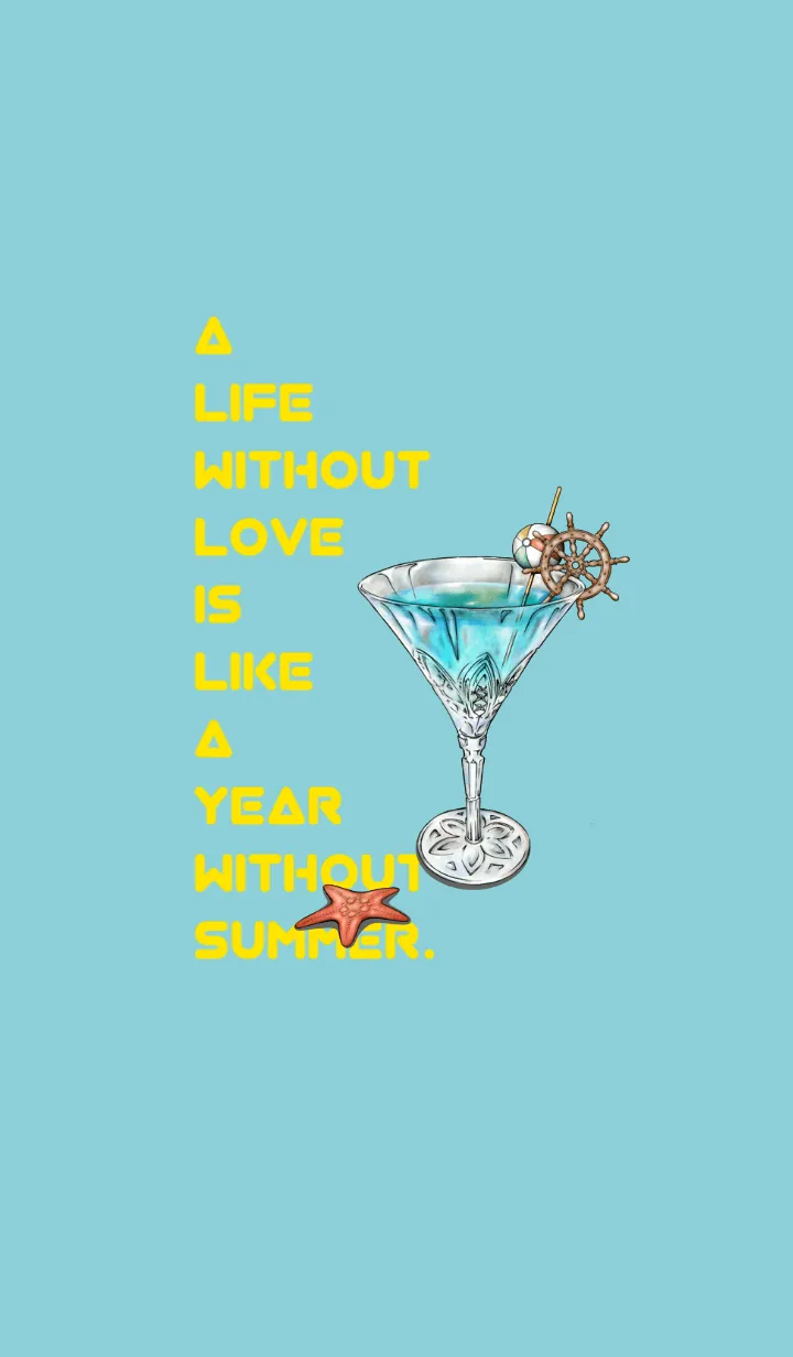 [LINE着せ替え] 夏カクテル(blue)の画像1