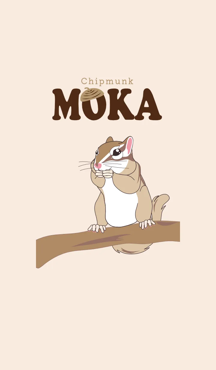 [LINE着せ替え] シマリス モカちゃん Ver.2 シンプルの画像1