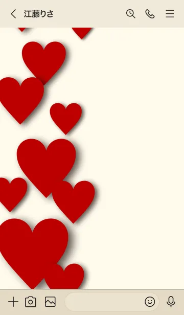 [LINE着せ替え] ALL MY LOVE-RED HEART 2の画像3
