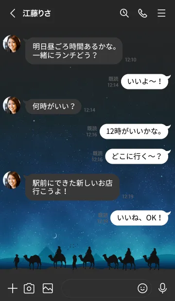 [LINE着せ替え] キャラバンの夜の画像4