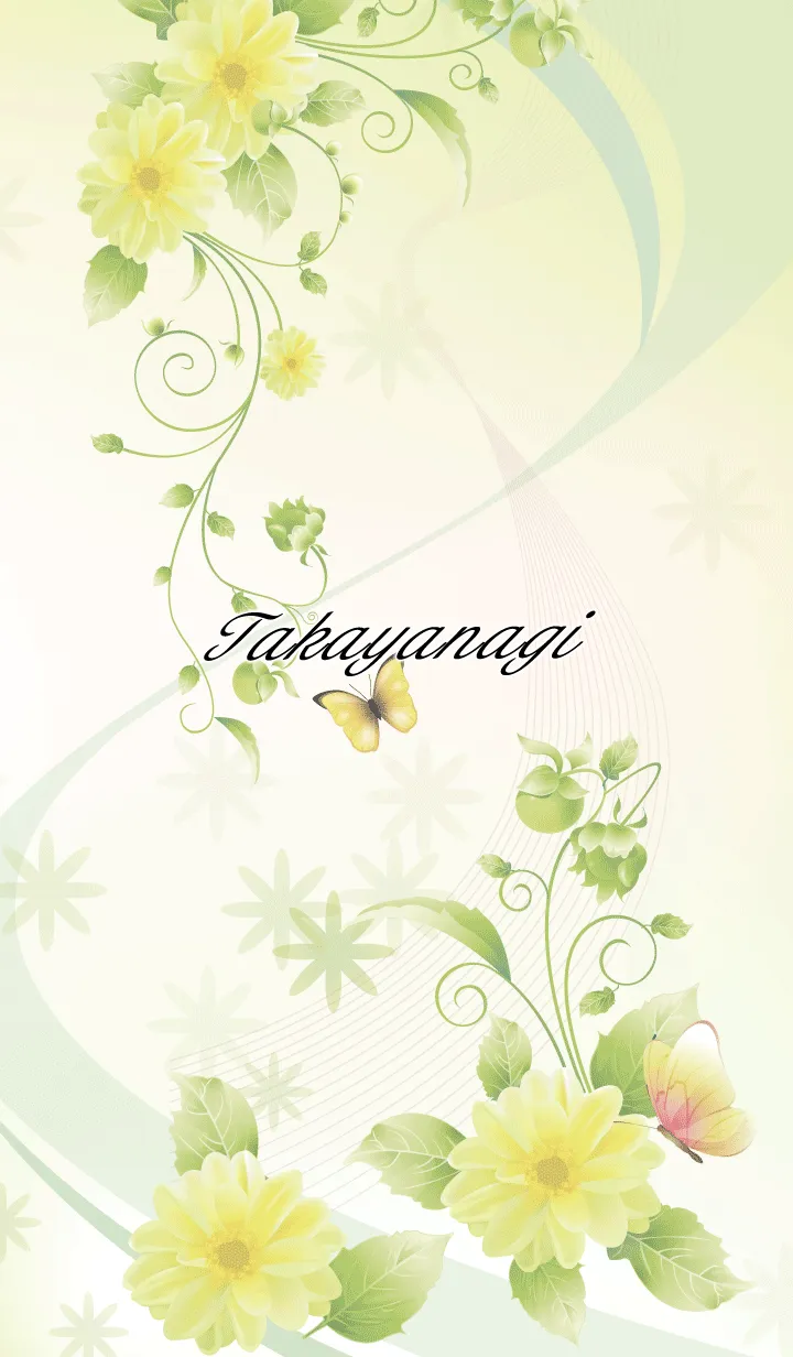 [LINE着せ替え] たかやなぎ用 Butterflies and flowersの画像1