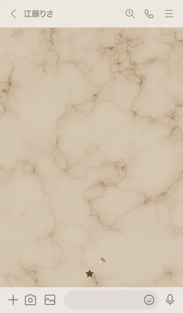 [LINE着せ替え] ～星のカケラ★ベージュ45_1の画像3