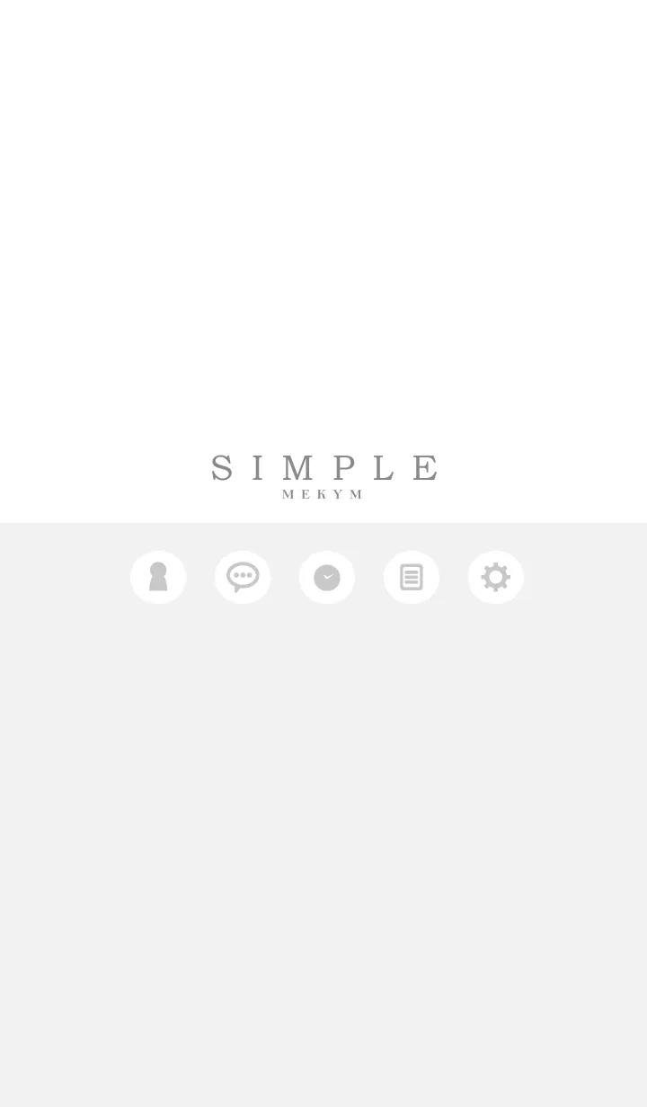 [LINE着せ替え] SIMPLE ICON WHITE-MEKYM 17の画像1