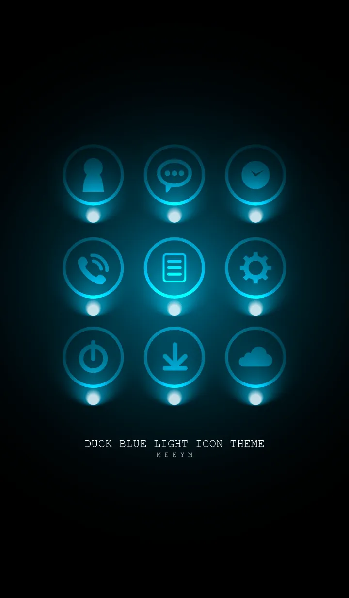 [LINE着せ替え] DUCK BLUE LIGHT ICON THEME 2の画像1