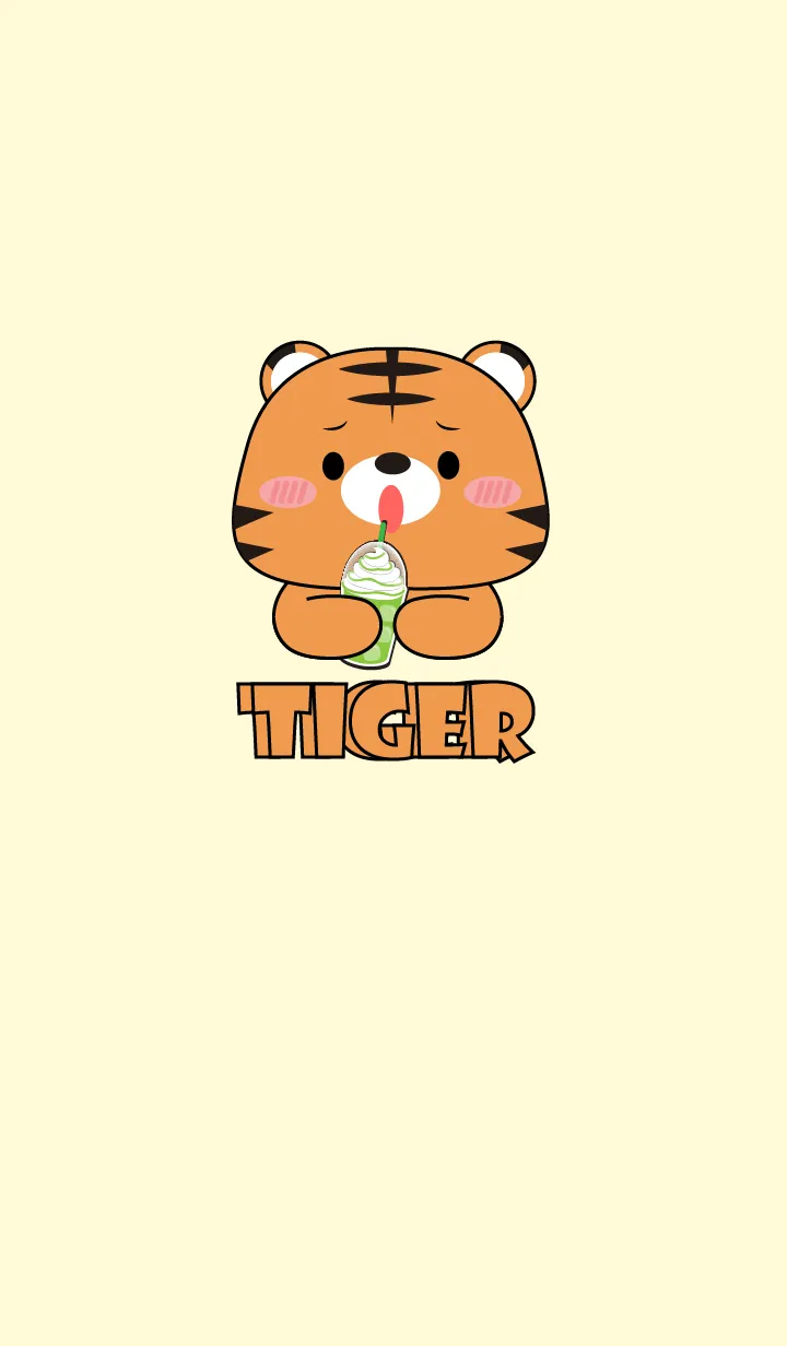 [LINE着せ替え] Simple Tiger  Love Food Theme (JP)の画像1