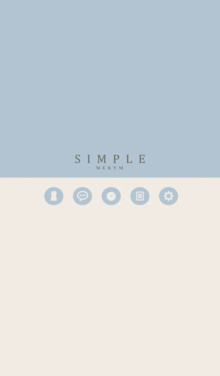 [LINE着せ替え] SIMPLE ICON BLUE-MEKYM 17の画像1