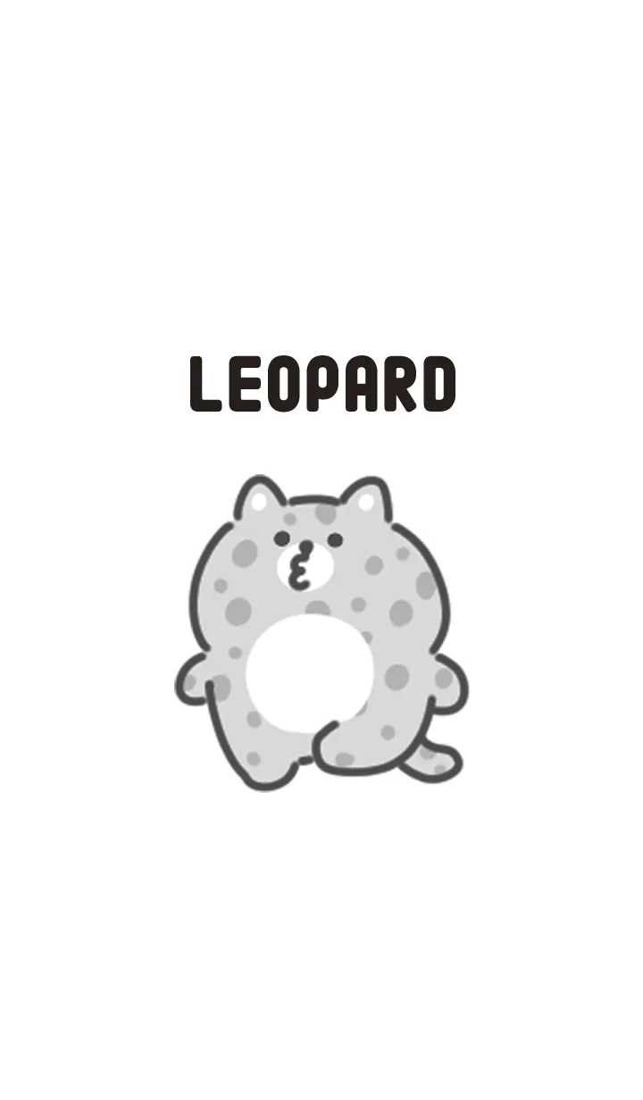 [LINE着せ替え] モノクロなヒョウの画像1