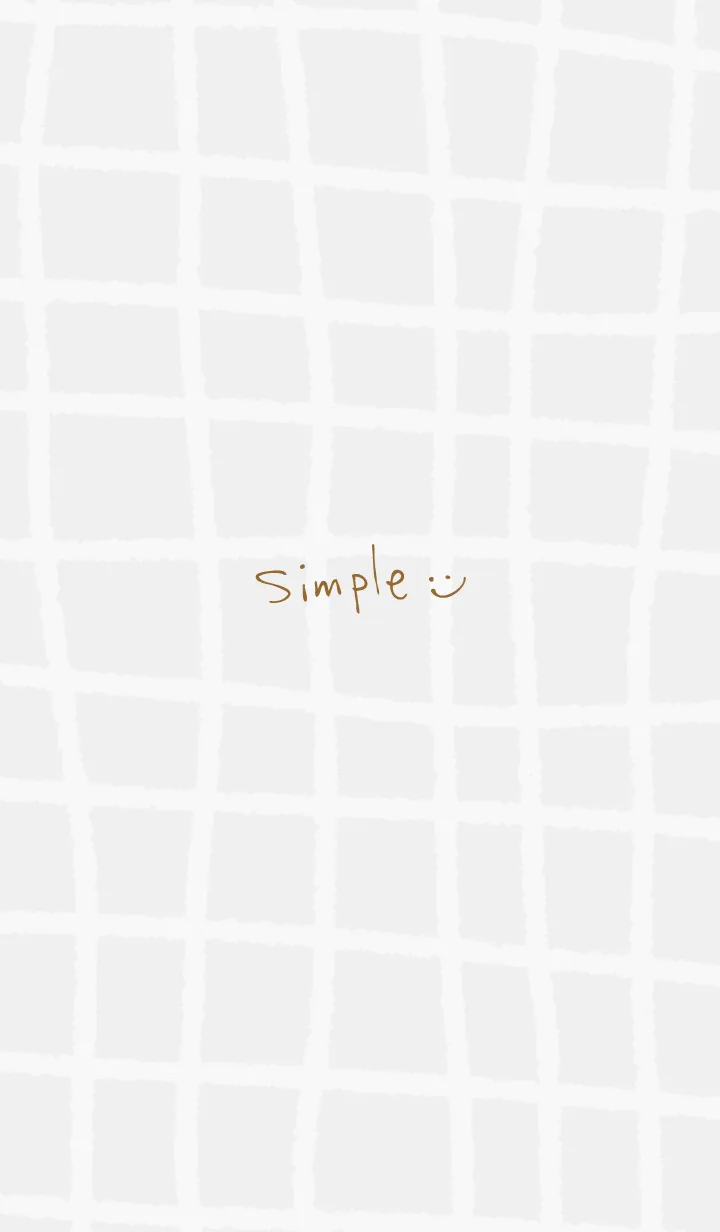 手書きチェック スマイル グレー3の着せ替えメイン画像