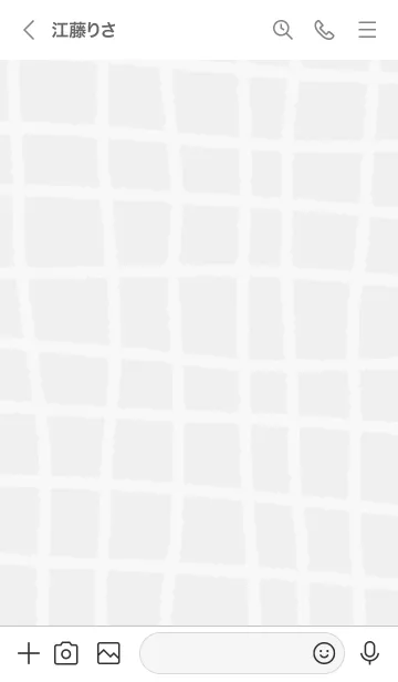 [LINE着せ替え] 手書きチェック スマイル グレー3の画像3