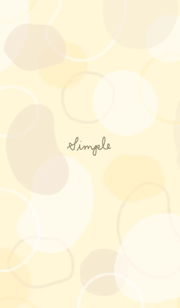 [LINE着せ替え] 丸と輪っか くすみ イエロー5の画像1