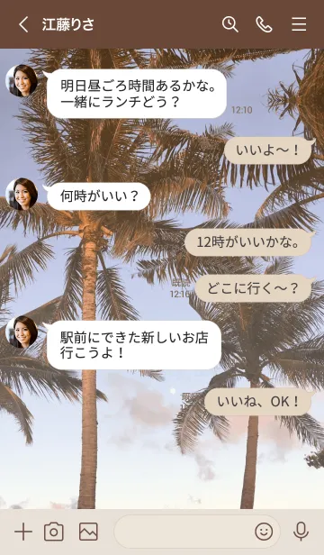 [LINE着せ替え] PALM TREE -SUNSET- 2の画像4