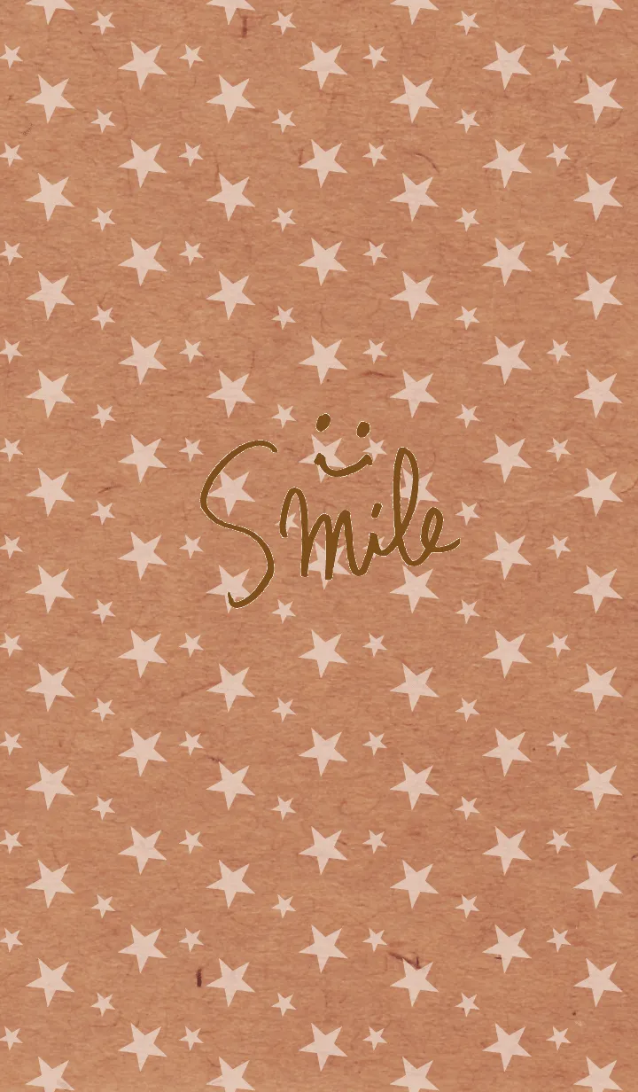 [LINE着せ替え] クラフト紙白星 スマイル16の画像1