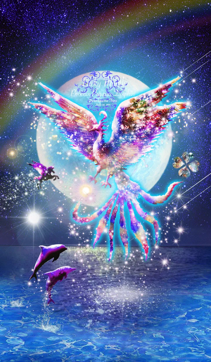 [LINE着せ替え] 金運を最強にする鳳凰 月に神々が集うの画像1