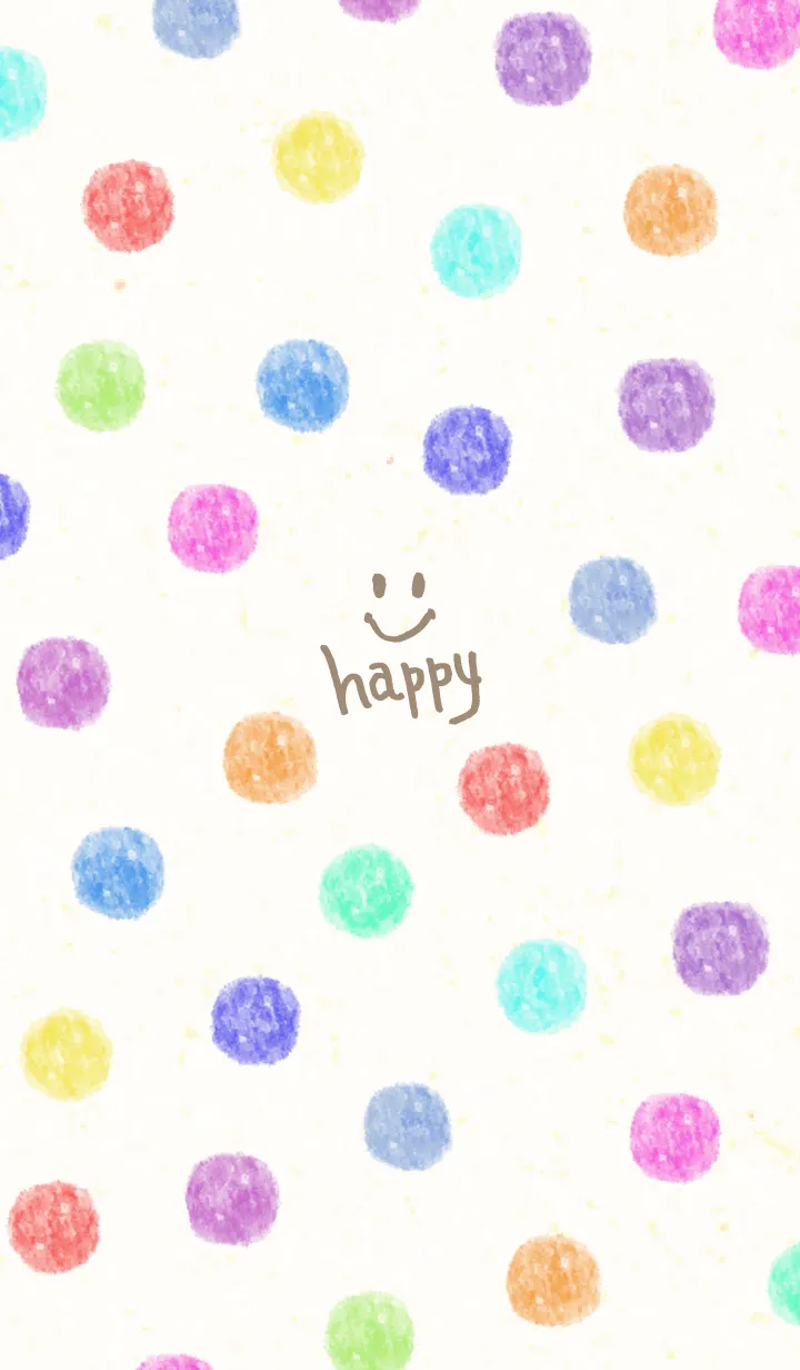 [LINE着せ替え] 水彩 大人 カラフル ドット9の画像1