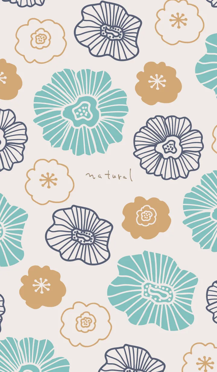 [LINE着せ替え] 花々 くすみ黄緑5の画像1