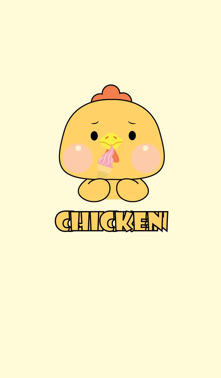 [LINE着せ替え] Simple Chicken Love Food Theme (JP)の画像1
