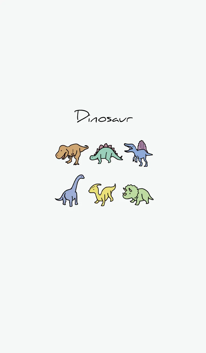 [LINE着せ替え] グレー : 恐竜の画像1