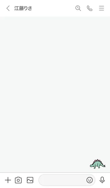 [LINE着せ替え] グレー : 恐竜の画像3