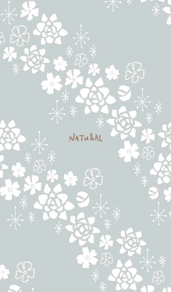 [LINE着せ替え] 花キラキラ 斜め ブルー4の画像1