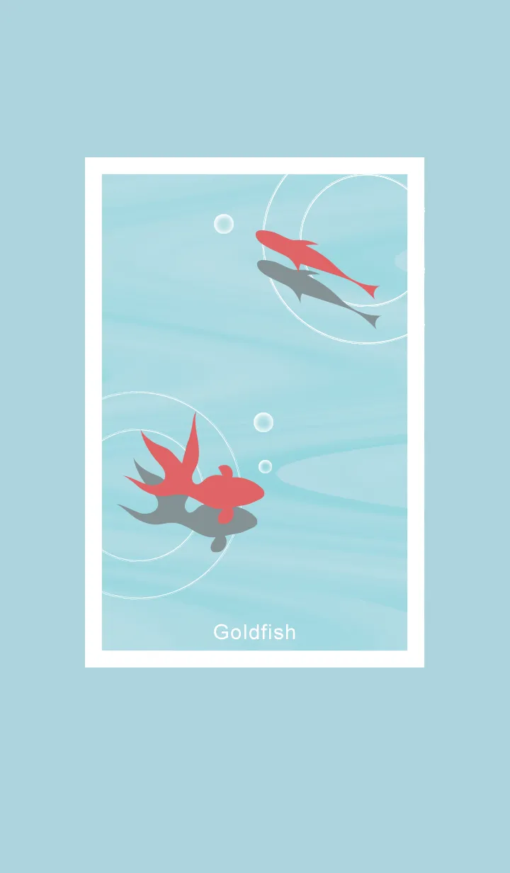 [LINE着せ替え] ～金魚♥ブルー02_2～の画像1