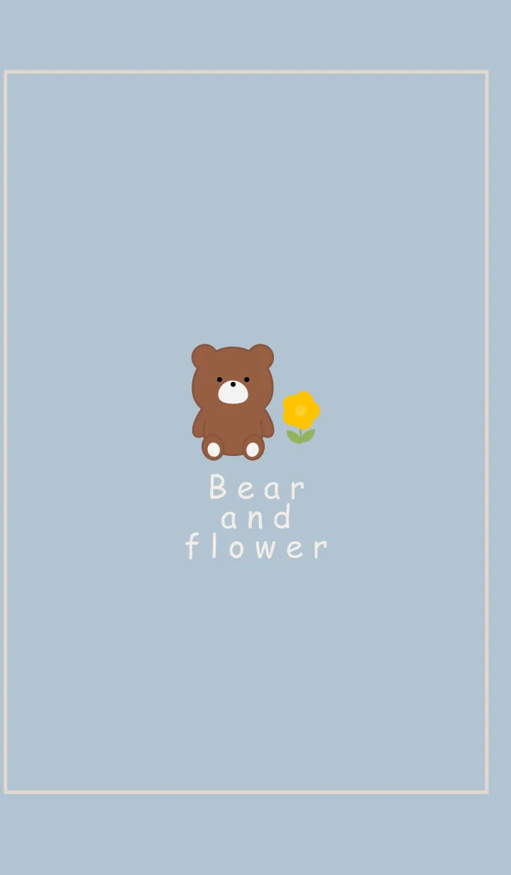 [LINE着せ替え] Bear and flower..11の画像1