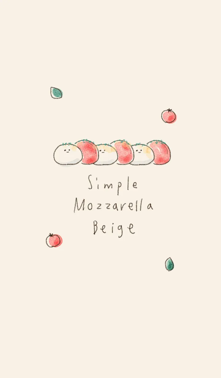 [LINE着せ替え] シンプル モッツァレラチーズ ベージュの画像1