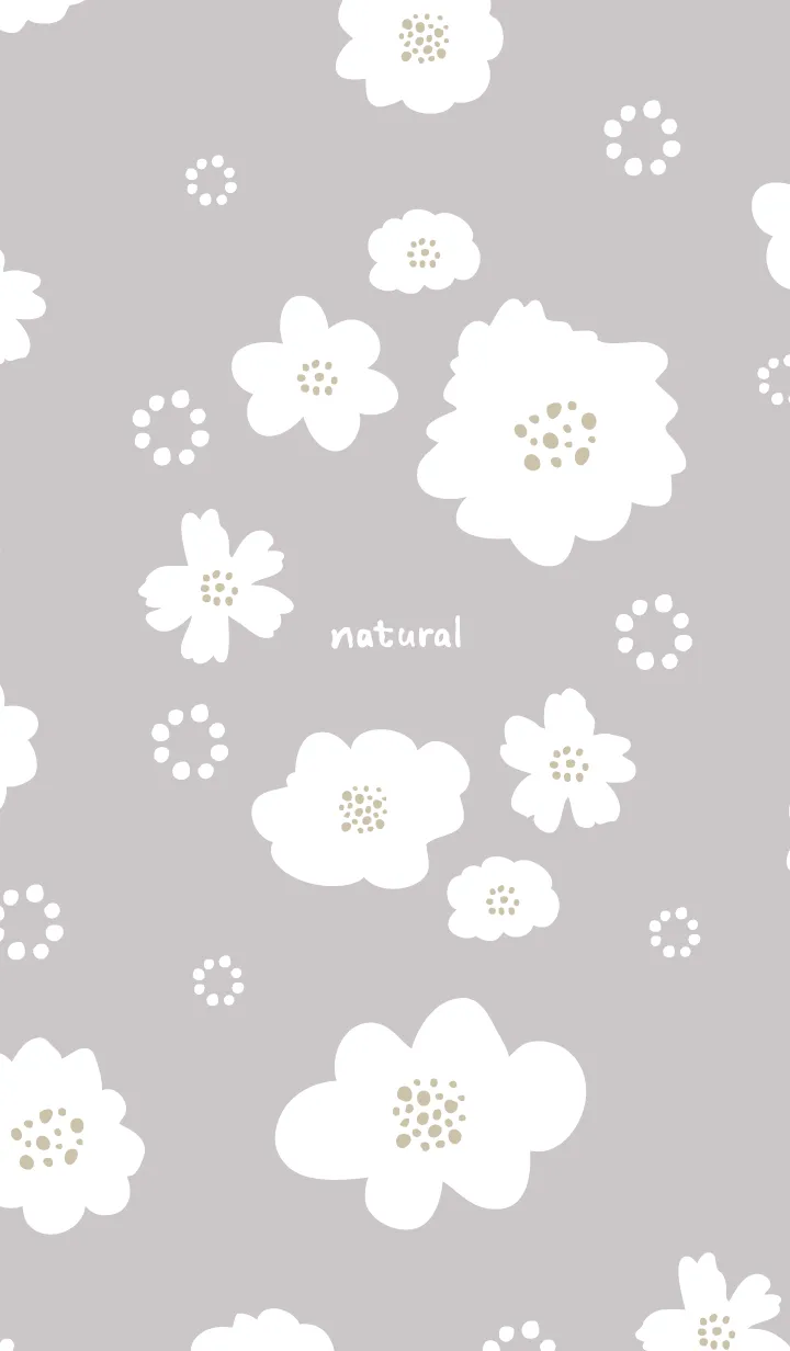 [LINE着せ替え] 白花と白丸13の画像1