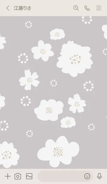 [LINE着せ替え] 白花と白丸13の画像3