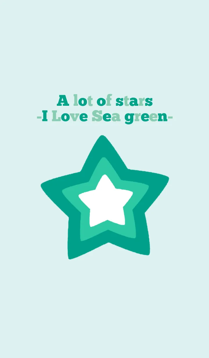 [LINE着せ替え] A lot of stars -I Love Sea green-の画像1