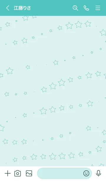[LINE着せ替え] A lot of stars -I Love Sea green-の画像3