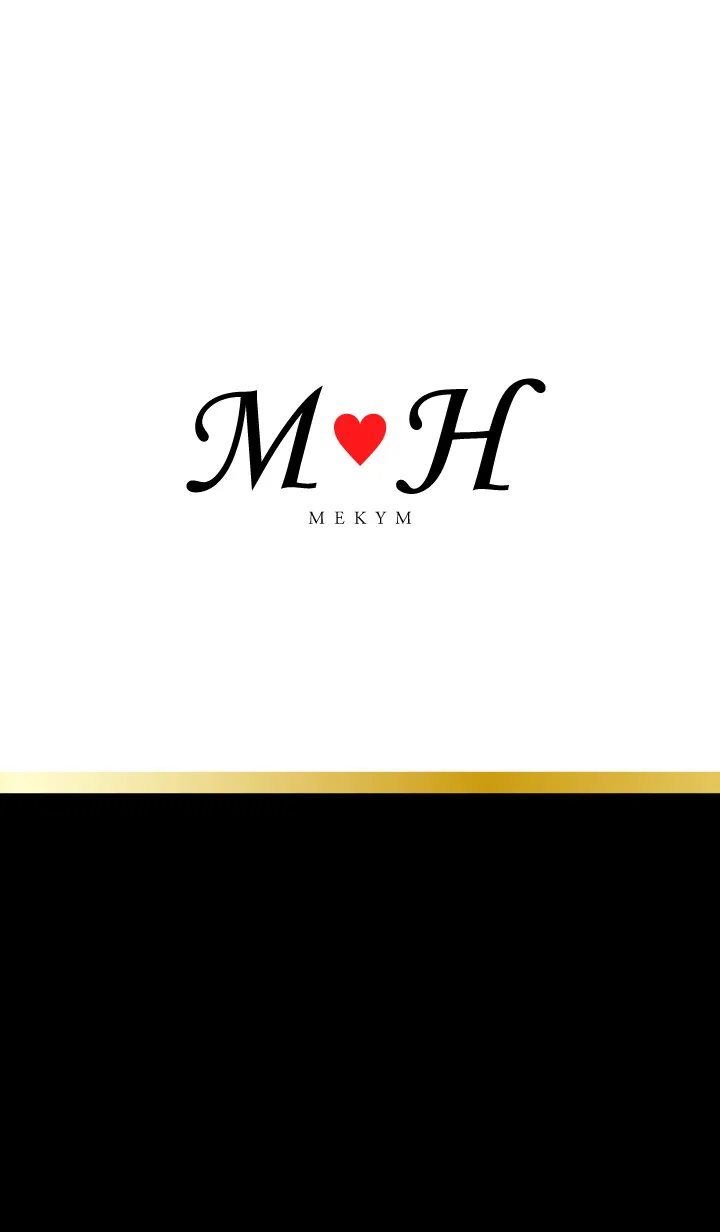 [LINE着せ替え] Love Initial M&H イニシャル 6の画像1