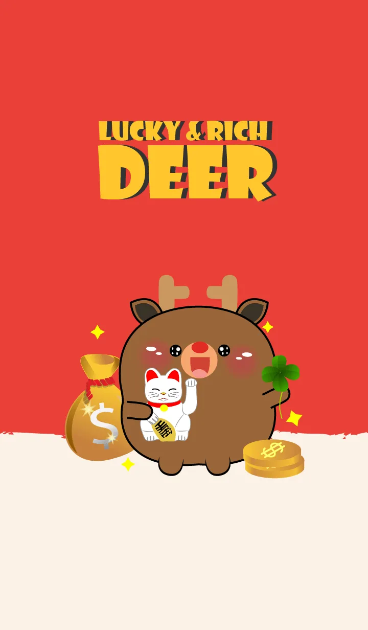 [LINE着せ替え] Love Lucky & Rich Deer (JP)の画像1