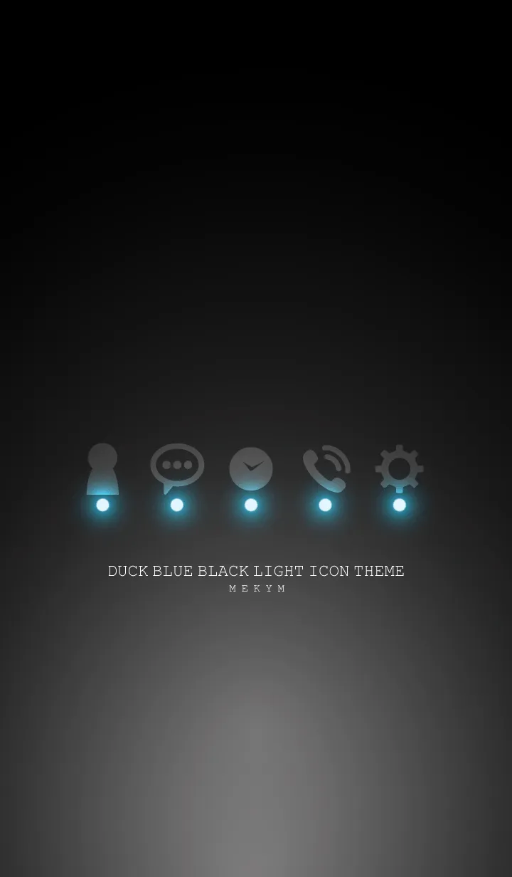 [LINE着せ替え] DUCK BLUE BLACK LIGHT ICON THEMEの画像1
