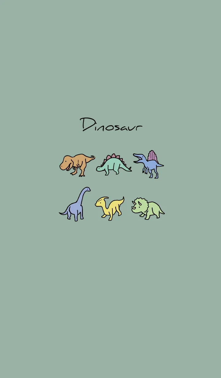 [LINE着せ替え] ベージュとカーキ : 恐竜の画像1