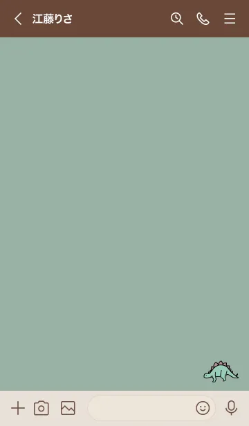 [LINE着せ替え] ベージュとカーキ : 恐竜の画像3