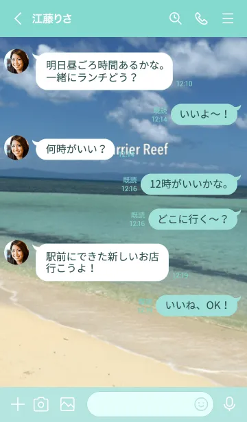 [LINE着せ替え] Great Barrier Reef エメラルドグリーンの画像4