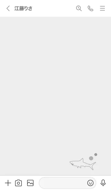 [LINE着せ替え] SHARK -light gray-の画像3