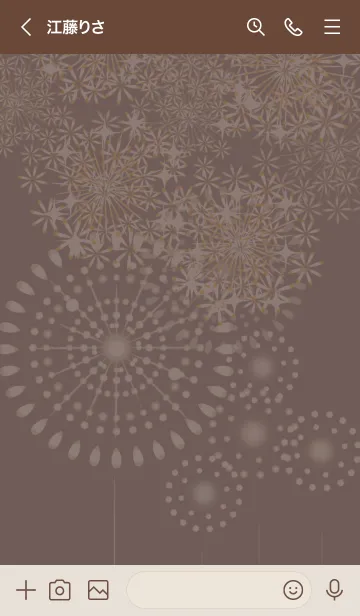 [LINE着せ替え] ～花火★ブラウン02_1～の画像3