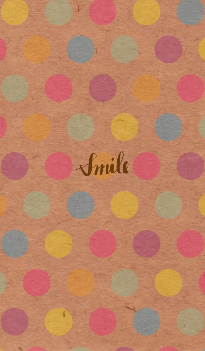 [LINE着せ替え] クラフト紙 カラフルドット27の画像1