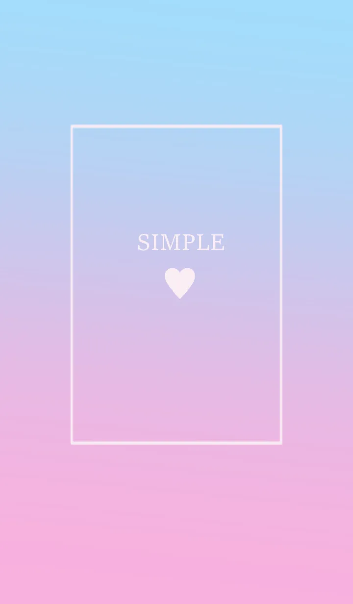 [LINE着せ替え] 大人のシンプルハート -blue pinkグラデ-の画像1