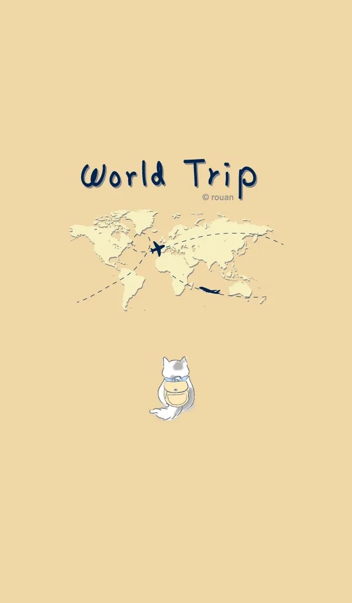 [LINE着せ替え] World trip with the cat_Goldenの画像1