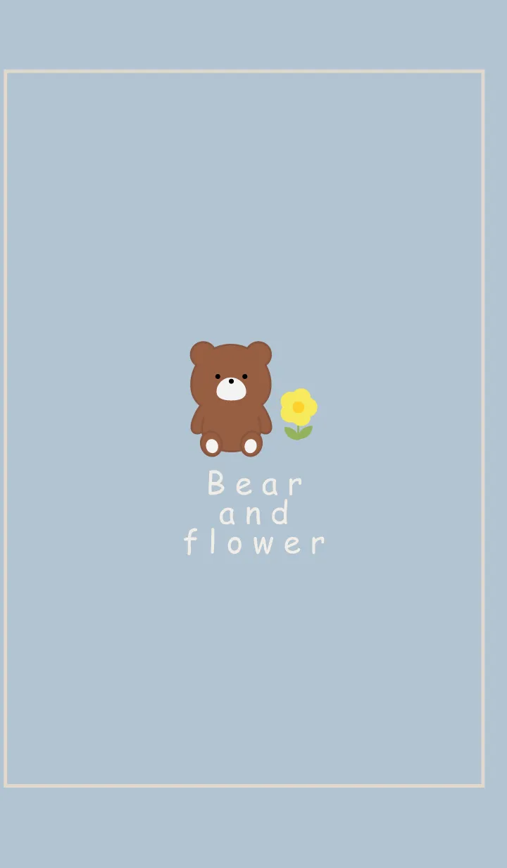 [LINE着せ替え] Bear and flower..14の画像1