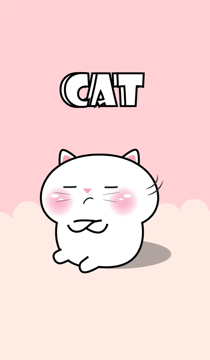 [LINE着せ替え] Mood White Cat Theme (JP)の画像1