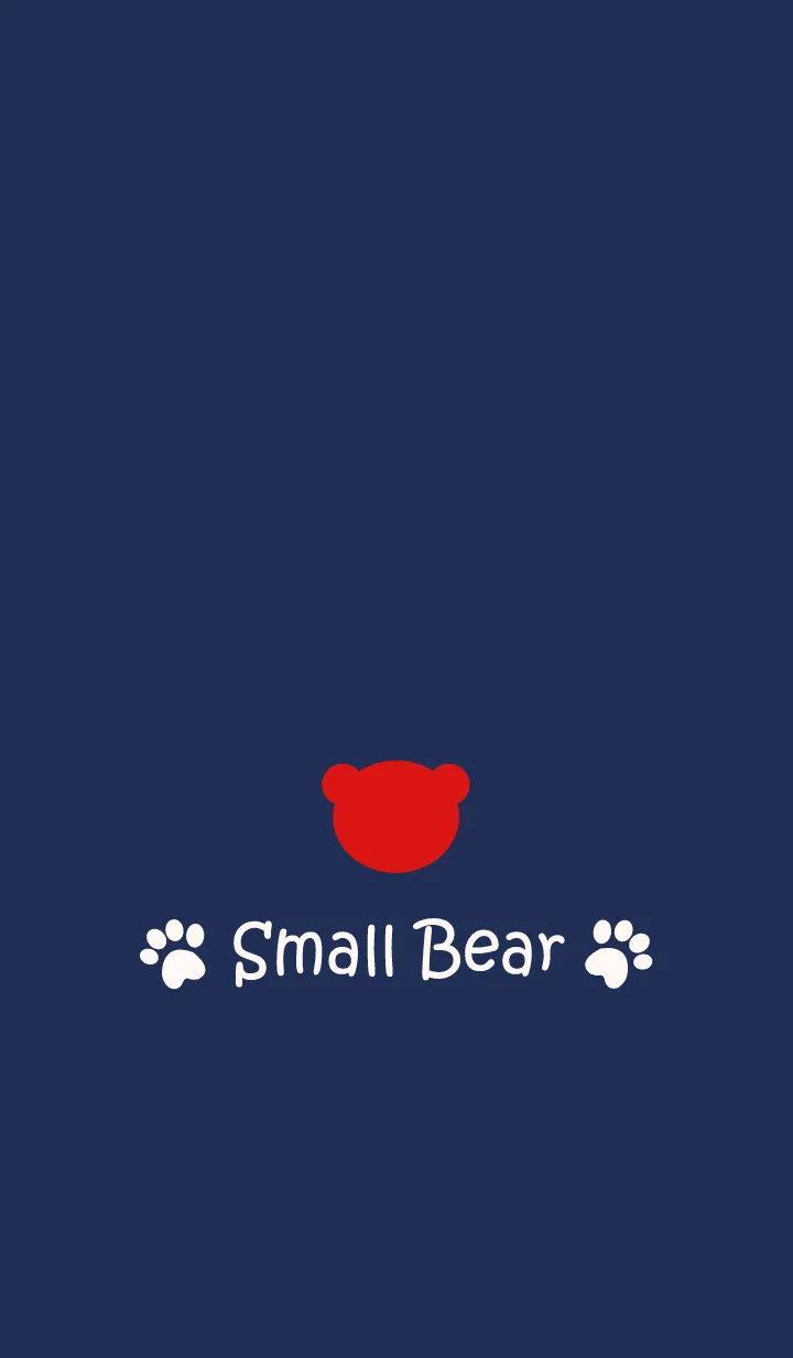 [LINE着せ替え] Small Bear *NAVY+RED 2*の画像1