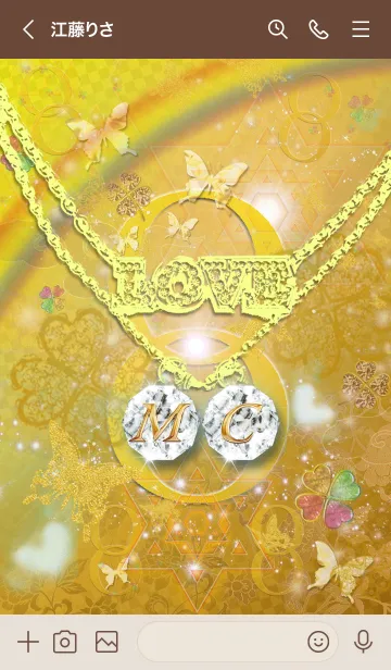 [LINE着せ替え] *M&C* イニシャル運気アップ！！無限ゴールドの画像3