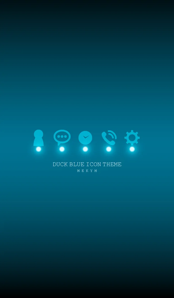 [LINE着せ替え] DUCK BLUE ICON THEME -MEKYM-の画像1