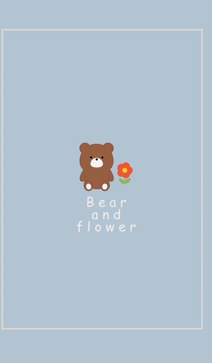 [LINE着せ替え] Bear and flower..15の画像1