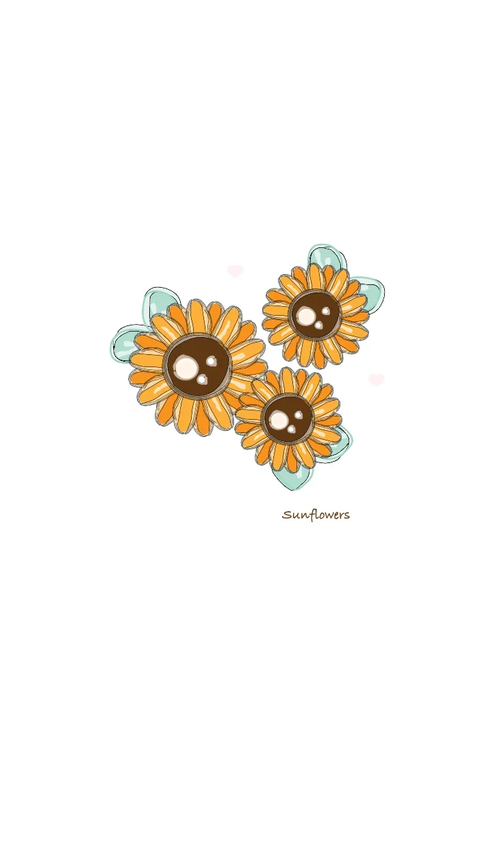 [LINE着せ替え] Little sunflowers (Drawing) 2の画像1