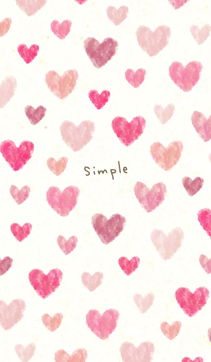 [LINE着せ替え] 水彩 くすみカラー ハート22の画像1