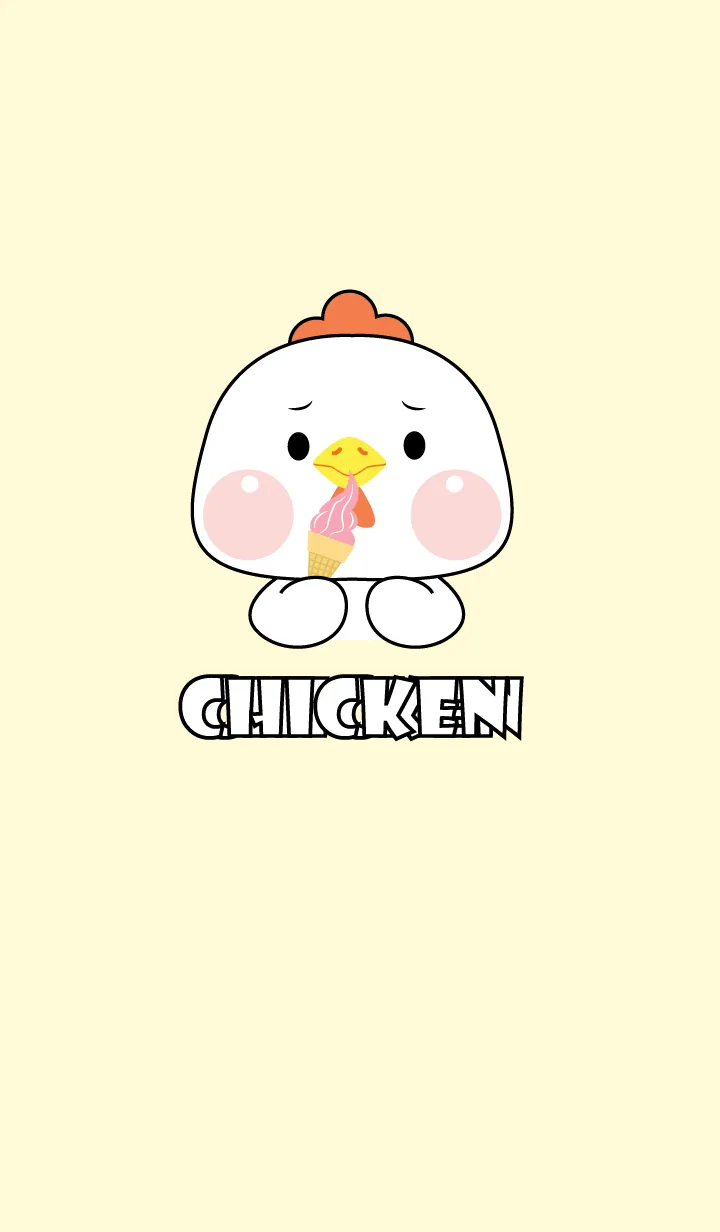 White Chicken  Love Food Theme (JP)の着せ替えメイン画像